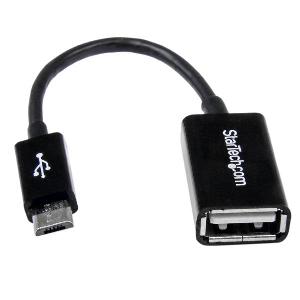 StarTech.com Micro USB auf USB OTG Adapter Stecker / Buchse - Micro USB USB Kabel - 0,127 m - Micro-USB B - USB A - USB 2.0 - 480 Mbit/s - Schwarz